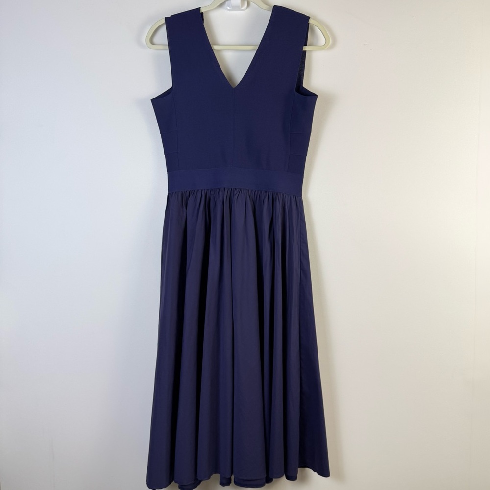 She’s So Made in Italy Navy Midi Dress Size 42 (US 6-8) Stretch Cotton Blend
